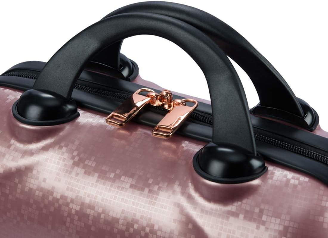 it luggage-Vanity Case-Sparkle-Pink-13.8 Inches Fashion Handbag for Women Hardsided Polycarbonate Make up Box Cosmetic Bag -35Cm, Pink, Handbag