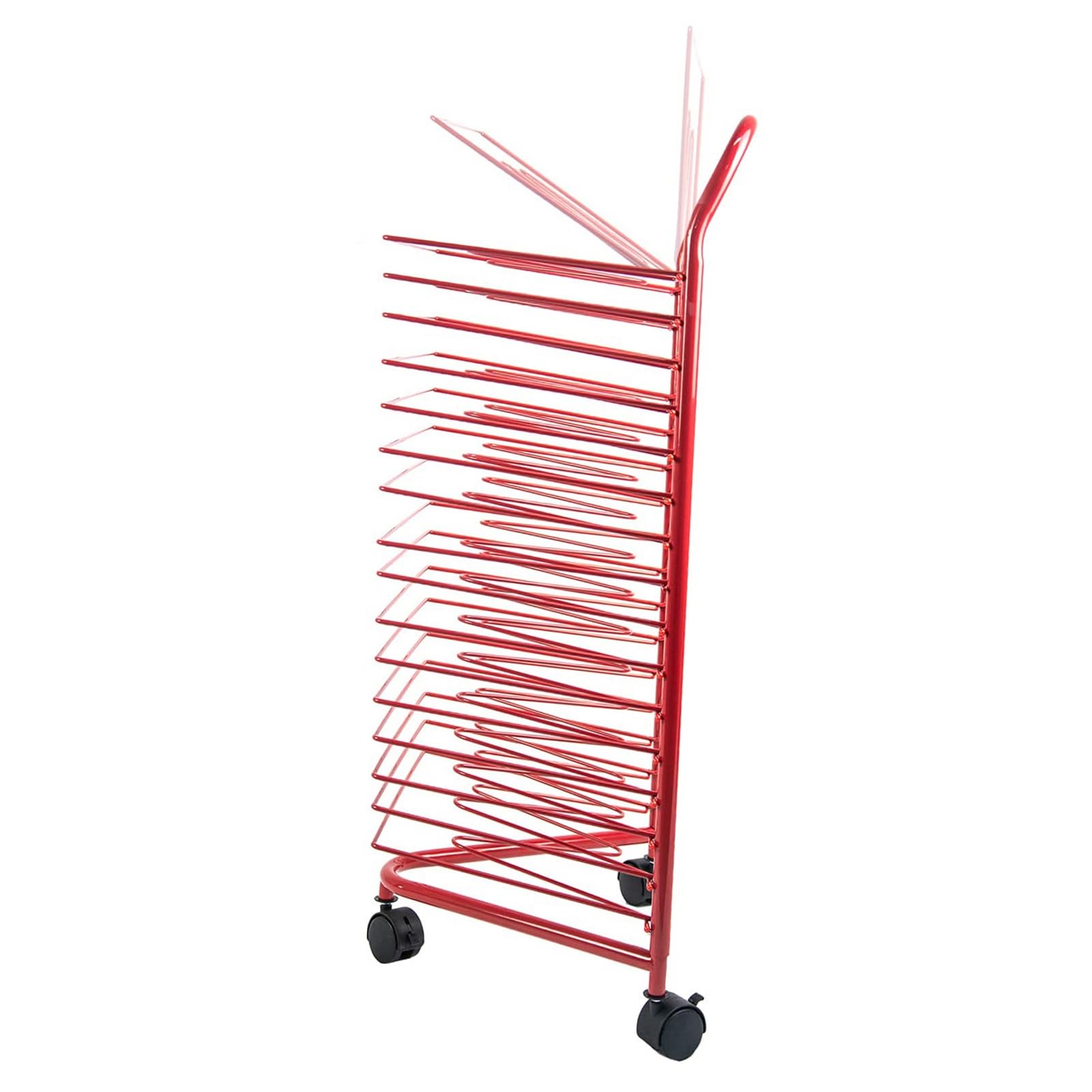 Aioneer Art Drying Rack, Wheeled Drawing Drying Rack, 16 Removable Shelves, Stack Rack for Drawings, and More, Ideal for Classrooms, Art Studios
