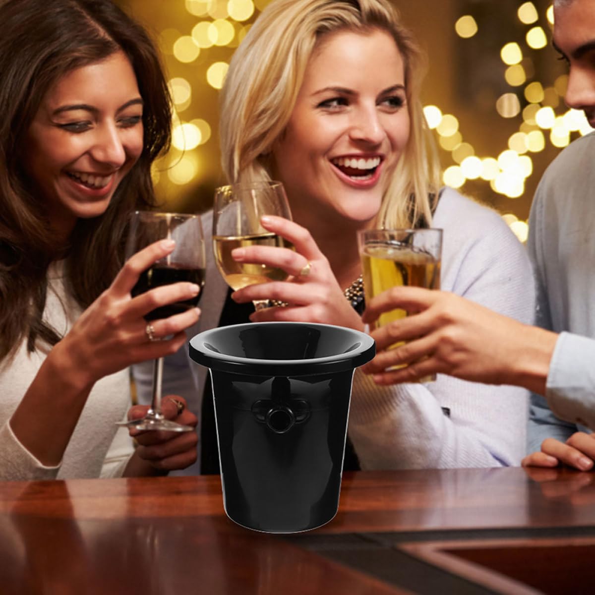 VICASKY 2pezzi Secchio Portatile per Vino e Birra Sputacchiera per Degustazione Forma Imbuto per Eventi Feste e Utilizzo in Bar Inclusi