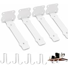 BRATA Wall L Shelf Brackets White 8 Inch, 4 Pack, Heavy Duty