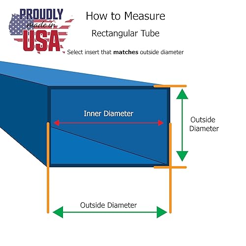Miniatura 2 de Outwater Tapones rectangulares de plástico de 1 x 3 pulgadas para tubos, tapón de acabado para silla de tubo rectangular, protector de suelo, se