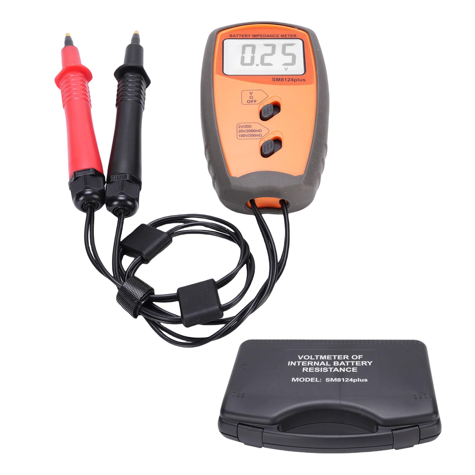 Misuratore di Tensione della Batteria Tester di Resistenza Interna Portatile 0-100 V 0,1 MΩ-19,99 Ω Ampio Intervallo di Misurazione Display LCD ABS per Batteria del Telefono Cellulare