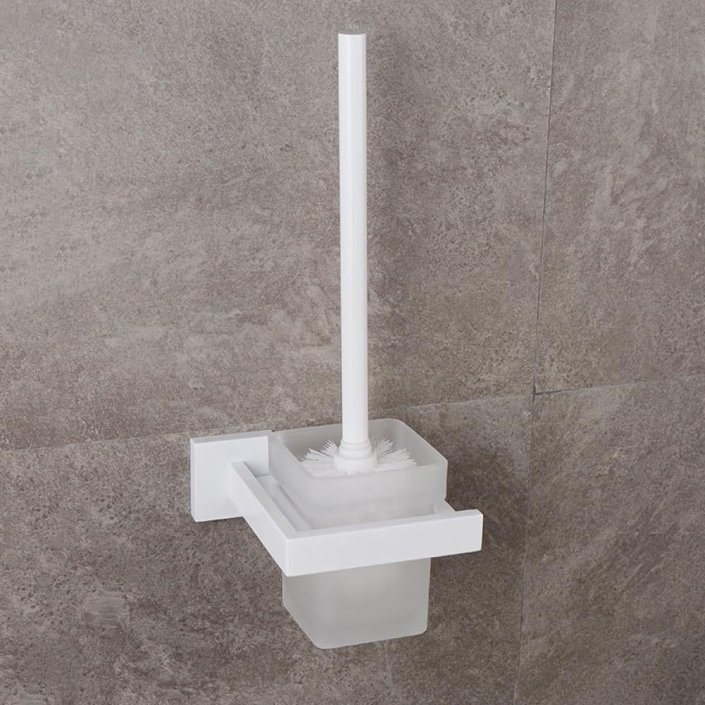 Toallero de Acero Inoxidable Blanco, Soporte para Papel higiénico, toallero, Gancho para Barra, Accesorios de baño, fijación con Tornillo, Cepillo para Inodoro