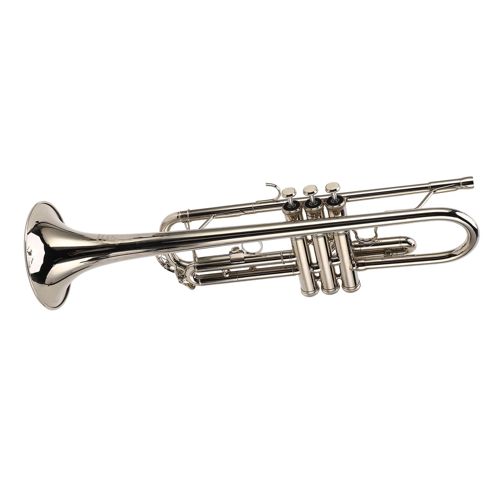RiToEasysports Tromba in Sib Standard di Alta qualità con Bocchino, Suono Brillante per Musica Ad Alto Volume, Ottone/argento, Principianti/studenti