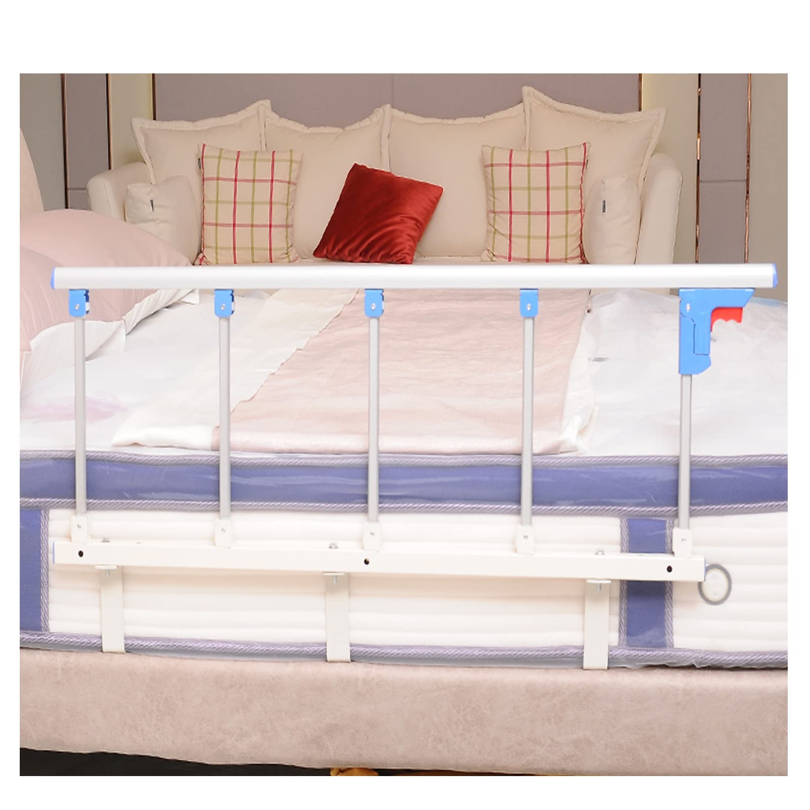 Barandilla de Seguridad Plegable para Adultos, barandilla de Cama para Adultos Mayores, barandilla de Cama Ajustable y Plegable, Barra de Apoyo para cabecera de Hospital, protecció