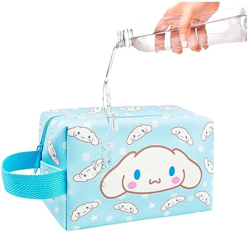 Miniatura 4 de Bolsa de maquillaje Kawaii, bolsa de cosméticos de viaje de piel sintética de dibujos animados, pequeña bolsa de maquillaje para niñas, bonita bolsa