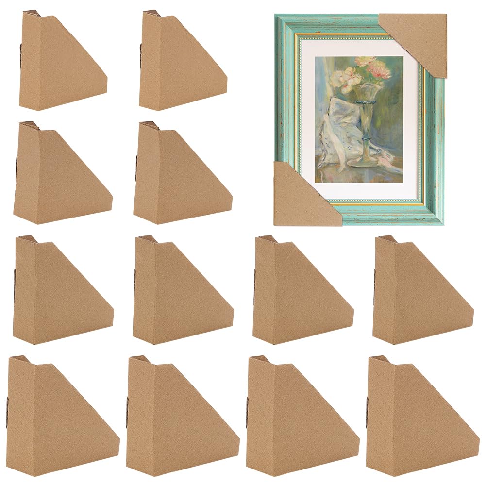 WADORN 112 pièce 4 tailles Protection D'Angle en Carton Réglable, 2/2.5/3/3.5cm Convient aux Cadres Protection D'Angle pour Emballage de Cadre Photo Bord D'Emballage pour L'Expédition Déménagement