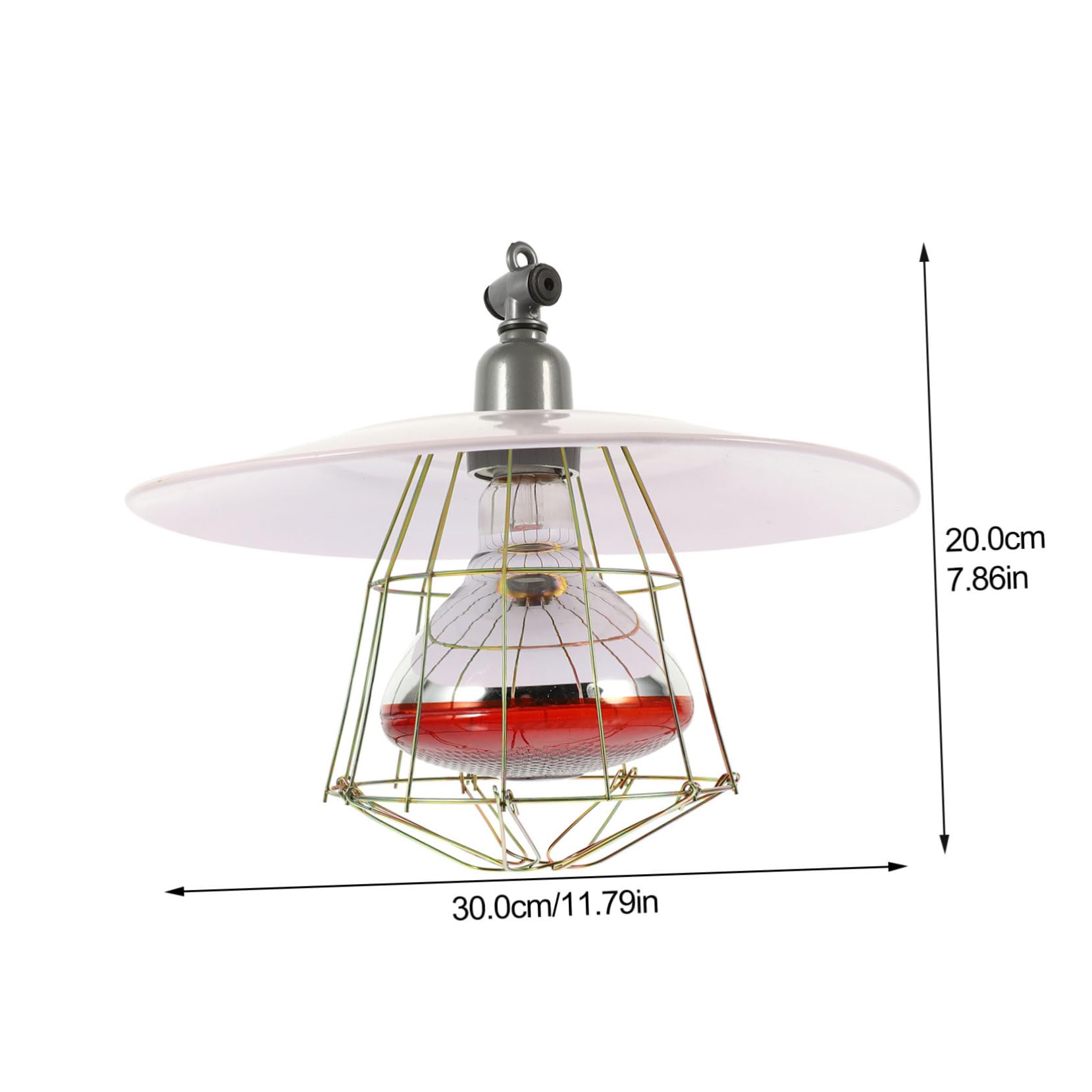 Toddmomy Lampada Riscaldante per Incubatrice Bestiame, Coperchio in Metallo e Alluminio, Resistente alle Alte Temperature, per Gabbia e Recinto Animali