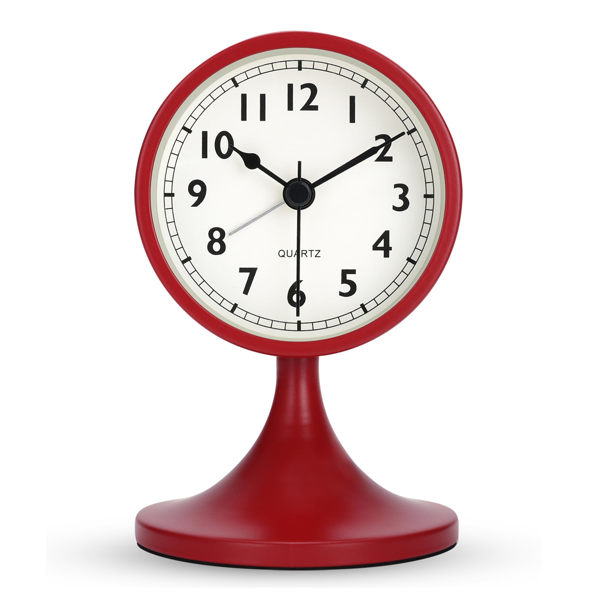 Sveglia Retrò Rotonda Silenziosa Senza Ticchettio Orologio Analogico