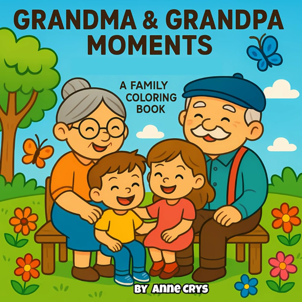Grandma & Grandpa Moments: A Family Coloring Book - Heartwarming Family Memories for Kids and Nostalgic Adults, Celebrating the Love Between Grandparents and Grandchildren