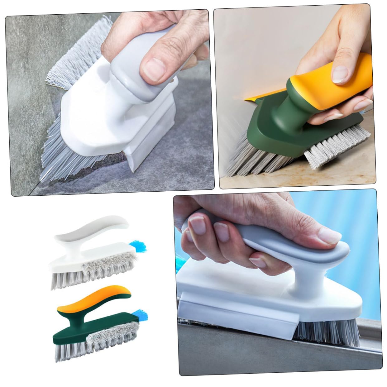 STOBAZA 10piezas Cepillo De Limpieza Azulejos De Cepillo De Ranuras y Esquinas Herramienta De Limpieza para Áreas Difíciles De Baño y Cocina