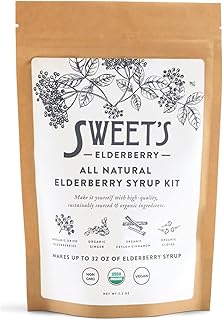 Elderberry Syrup Do-It-Yourself Kit | Certified USDA Organic | Yields up to 32 oz of Syrup | Immune Support | Includes Organic Spice Blend | Black Elderberry | Easy to Prepare
