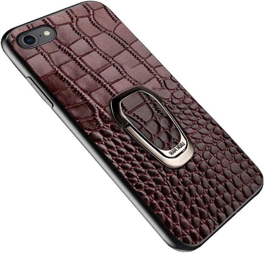 Housse iPhone SE marron crocodile pour un usage mobile au quotidien