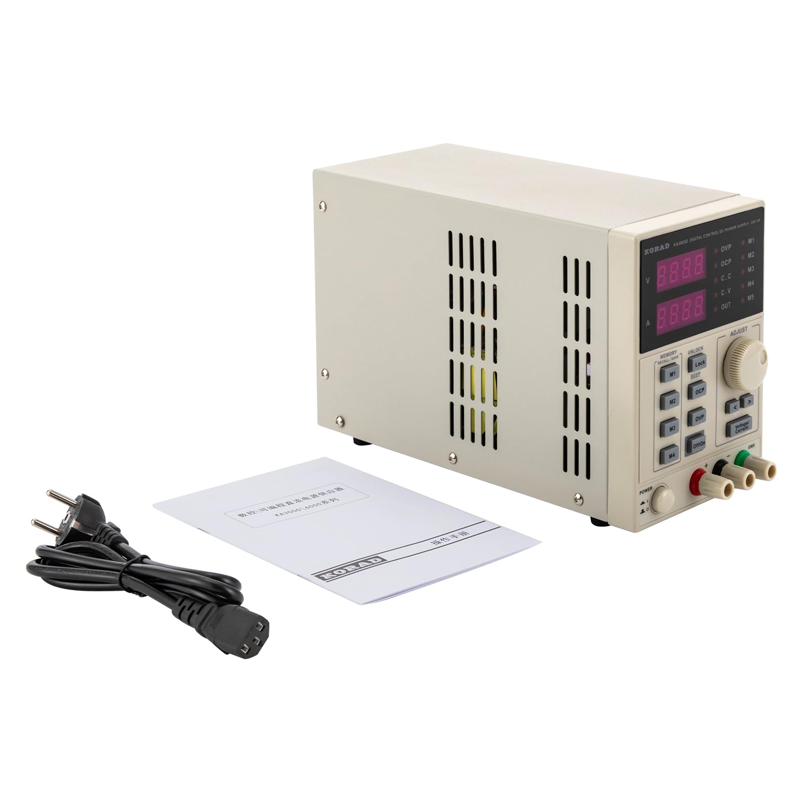 Fonte di programma DC 0-30 V, 0-5 A, programmabile, corrente costante/tensione costante, alimentatore da laboratorio con indicatore LED ad alta precisione, per laptop, telefoni cellulari, rasoi