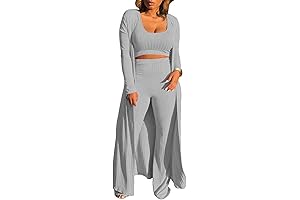 HANMAX Cosy Knit Set: 3-Piece Lounge Ensemble for Comfort and Style