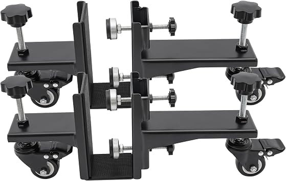 1" - 2-3/8" Door Installation Tool Kit, Adjustable Door Lifter Dolly Tool with Rotating Wheels, Up to 1000 Lbs, for Bifold/Steel Frame/Fire-Rated/Barn Doors, Residential/Commercial Installation