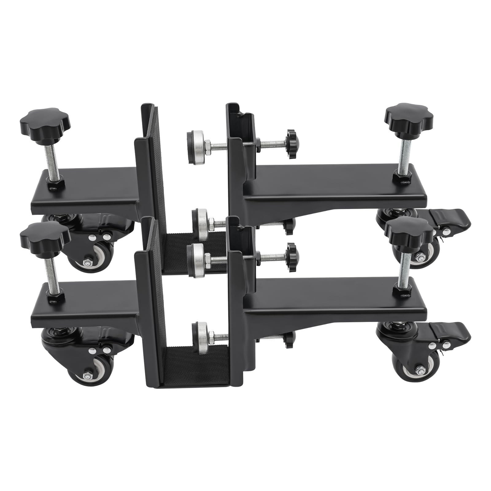 Door Installation Kit, 2 PCS Door Hanging Jig Kit Lifter Dolly Heavy Duty Door Board Dolly with Rotating Wheels for 1-2.375in Thick 1000LBS Door Installation Tool Door Dolly