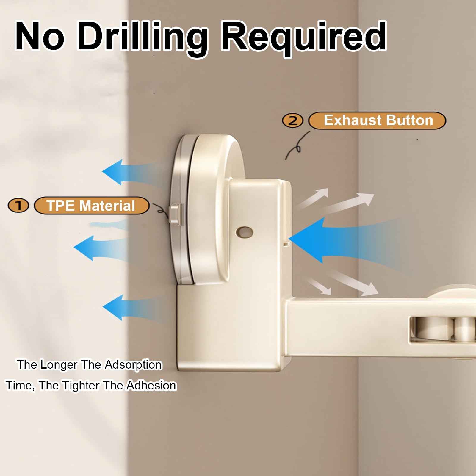 Tringle Rideau à Tension Ultra-résistante, Barre Rideau D'angle pour Rideau de Douche Orientable à 180° pour Penderie Salle de Bain Balcon(Beige,110-200cm/43-78in)