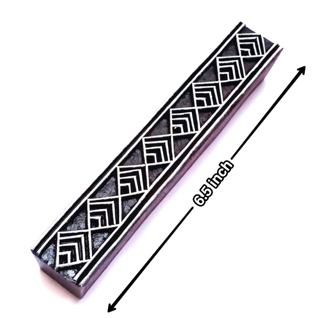 Hand Made Wooden Beautiful Border Block Stamp by A>blocks arts (B088GP9V9X) Amazon Price History, Amazon Price Tracker