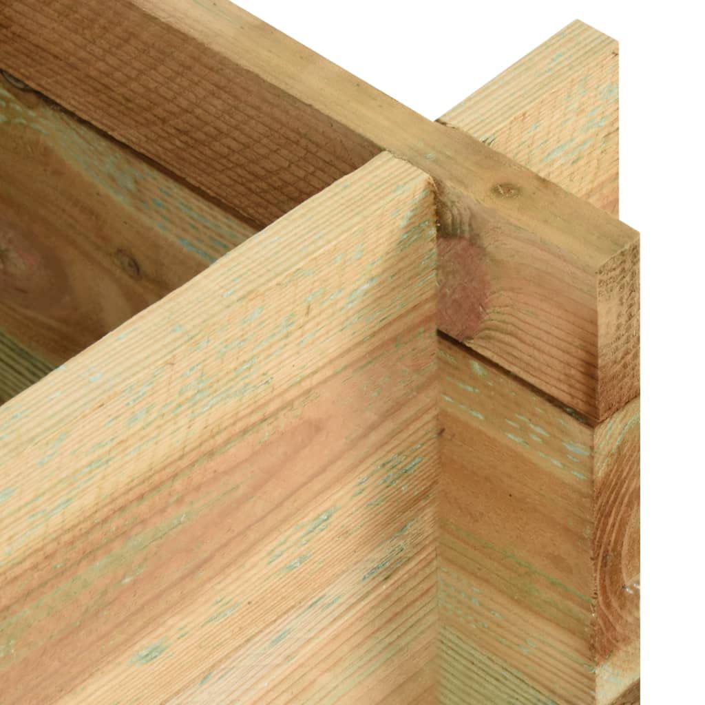 Jardinière surélevée en Bois de pin imprégné 80 cm, bac Plante 80 x 40 x 32 cm, Pot Cache pour Balcon terrasse Jardin extérieur avec Drainage et réserve Eau