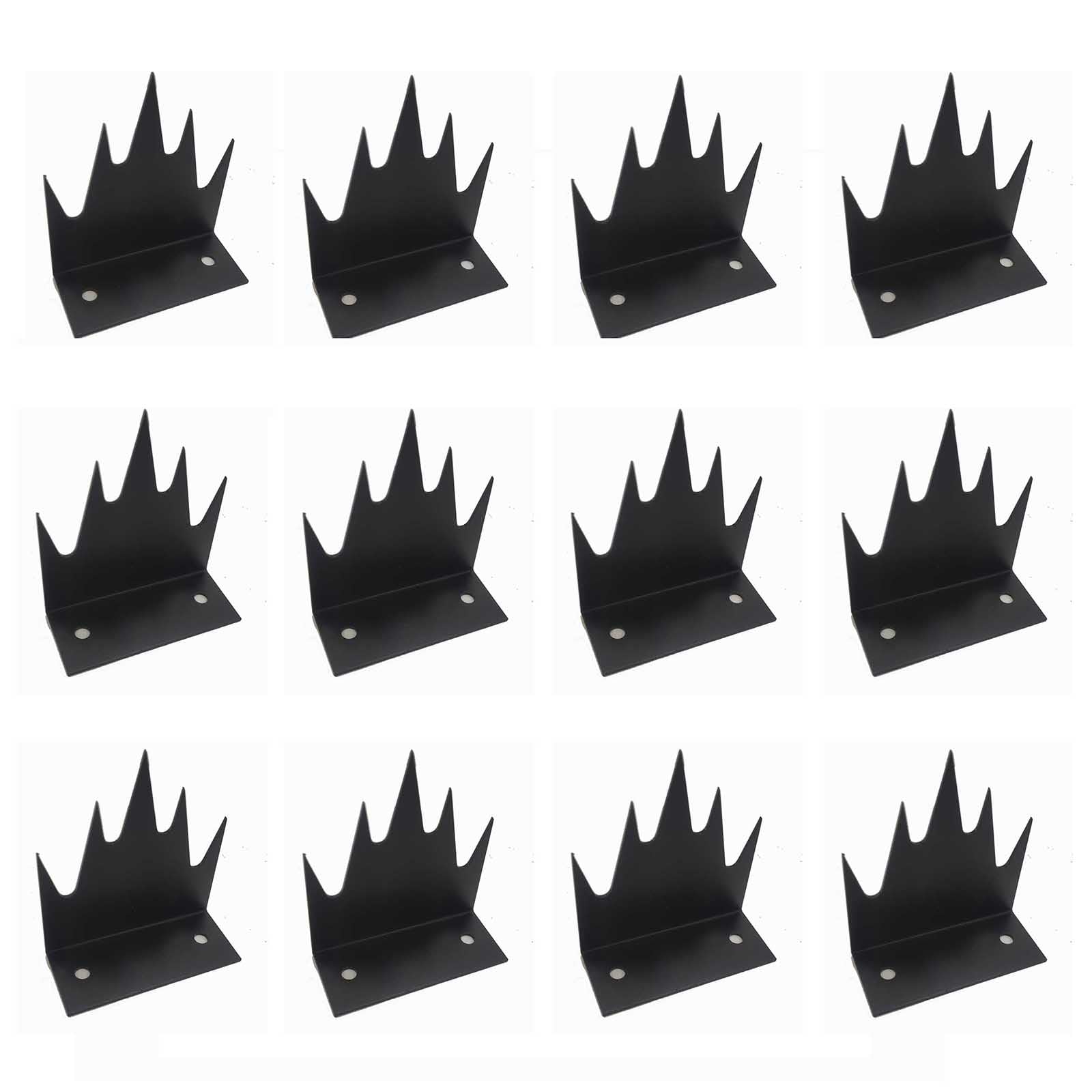 LANYANZILANYANZI Intruder Deterrent Fence Wall Spikes, Security Fence Spikes Anti Climb Spikes Outdoor Wall Metal Spikes for Stop Thief,Cat Bird Animal Repellent, Home Security(12)