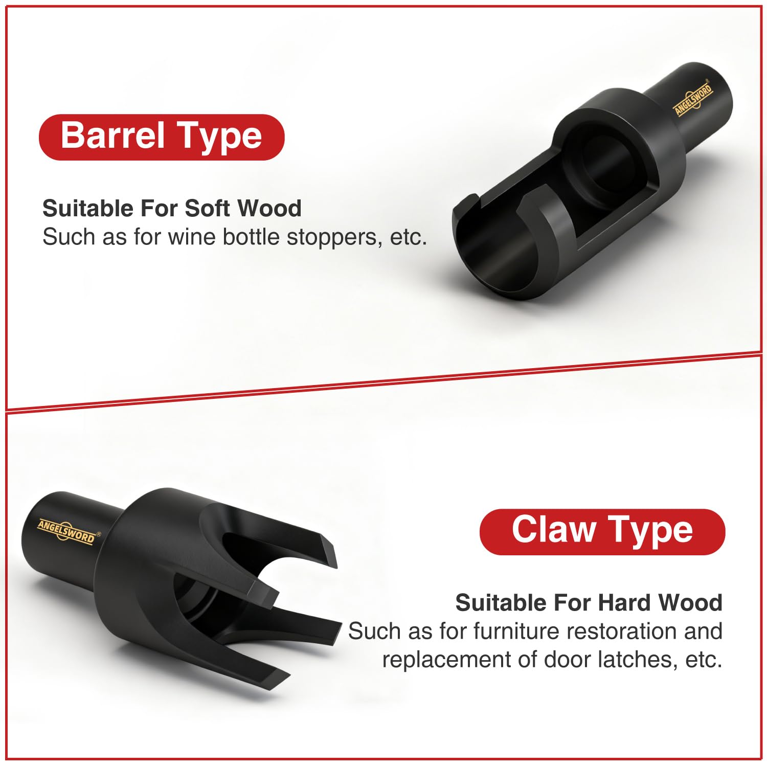 ANGELSWORD Wood Plug Cutter Set - 8 Sizes -5