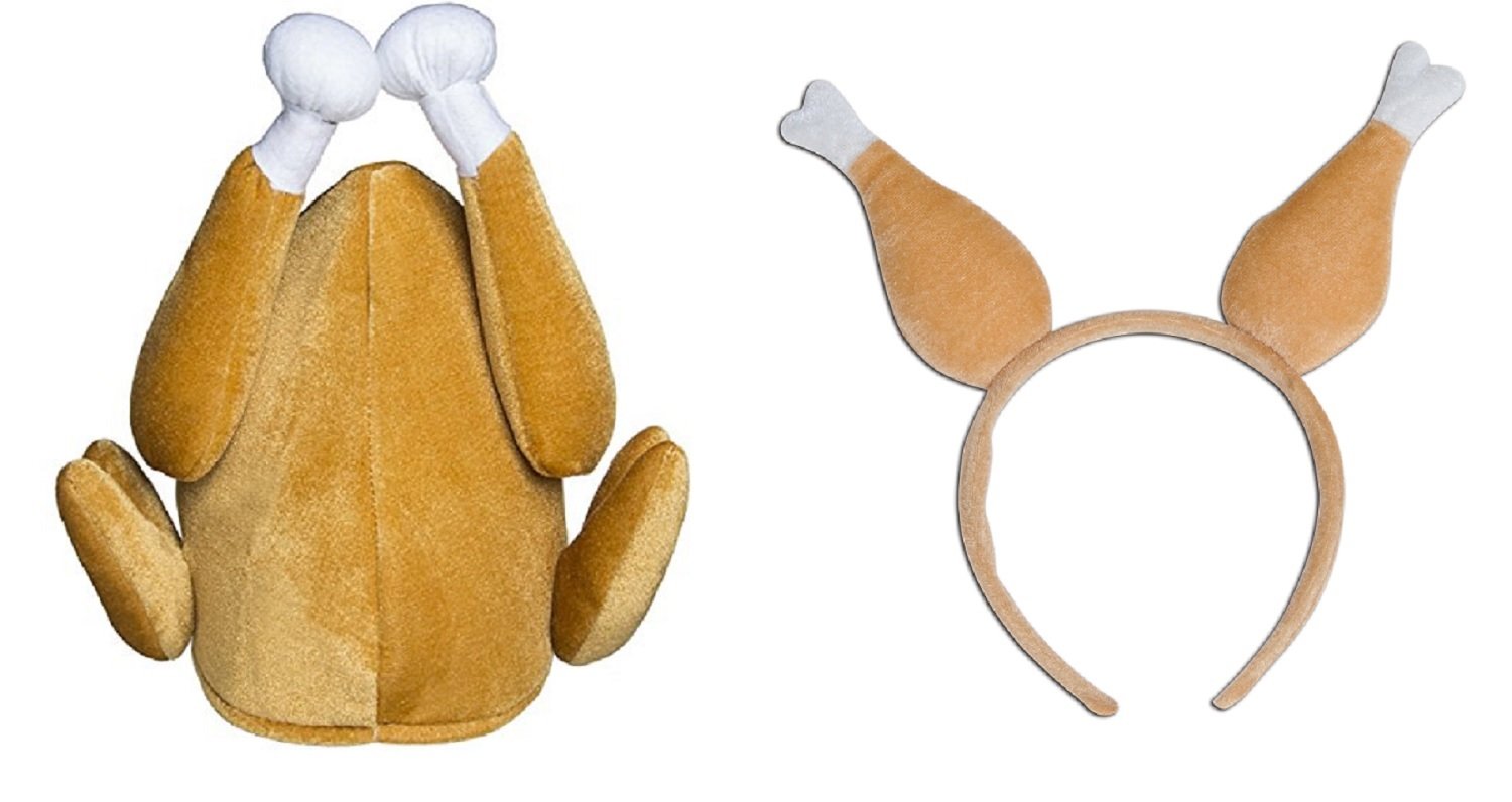 Adult Roasted Turkey Hat And Turkey Drumstick Boppers Thanksgiving