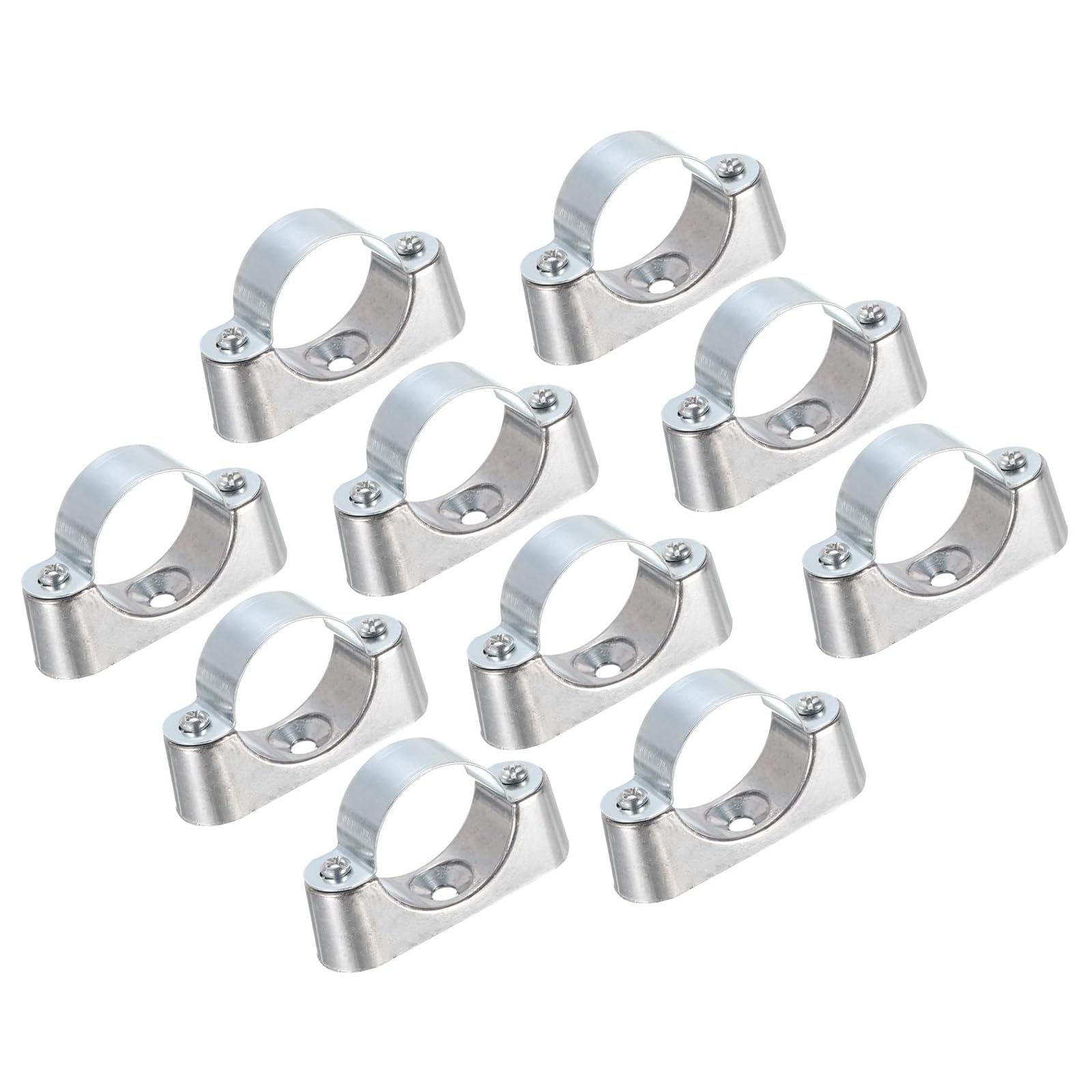 Set Di 2 Staffe Per Asta Tenda Da Soffitto - In Acciaio Inox, Per Tubi Da 3,2 Cm, Lunghezza 50 Cm, Per Armadi O Bagni