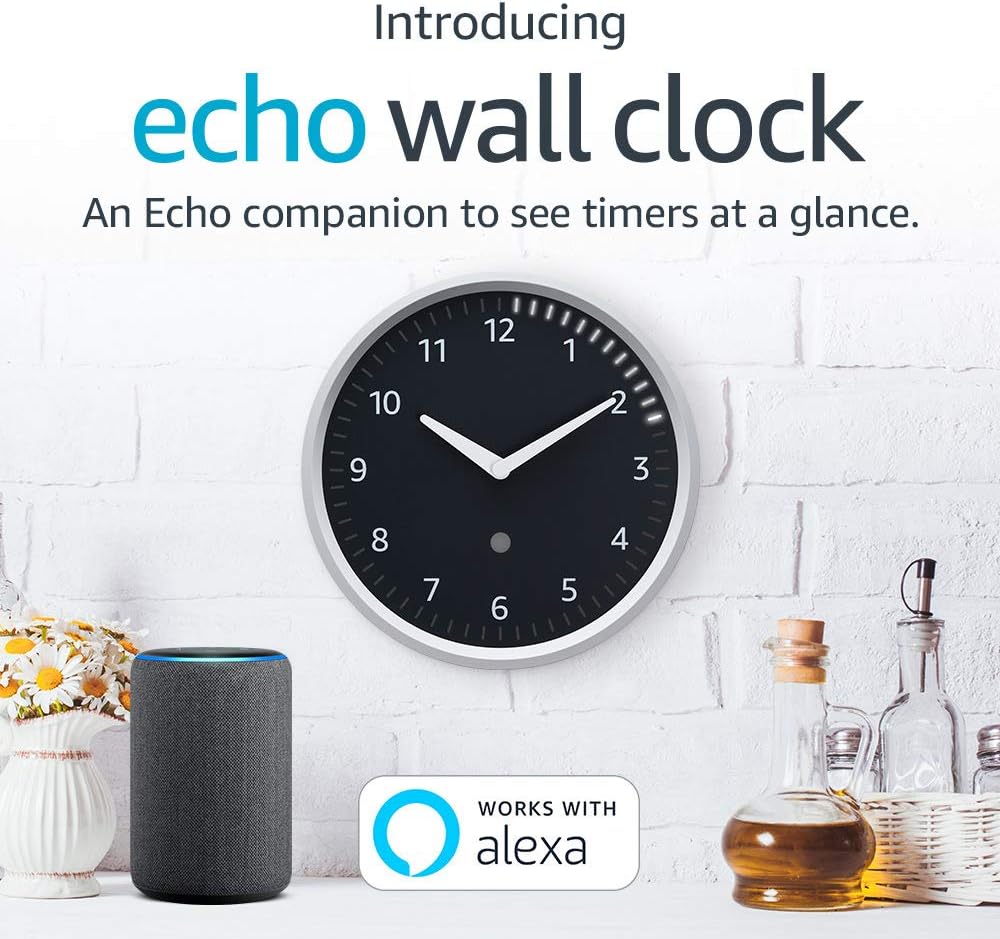 Echo Wall Clock—see timers at a glance; requires compatible Echo device