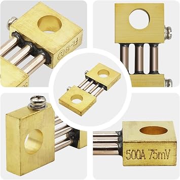 FL-19 Shunt 600A 500A 400A 300A 200A 150A 100A 75m/V DC Ammeter Shunt Resistor for Digital Voltmeter Current Meter(1000A)
