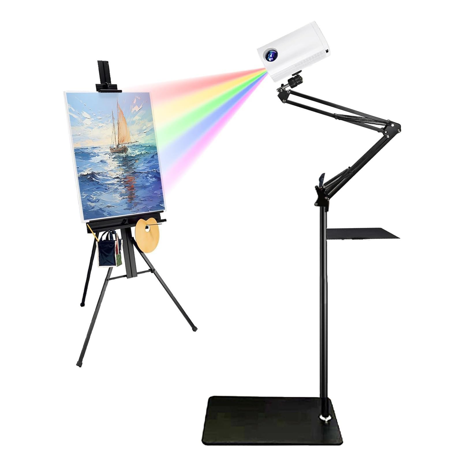 Projecteur d'art intelligent avec support réglable et télécommande pour tracer et peindre