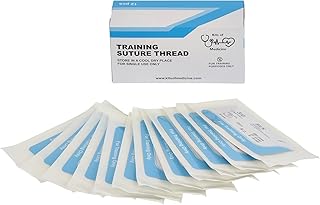 Silk Suture Thread (12 Pack) | Best Suture Practice Thread | for Medical Students, Doctors, Dental, Nurses and Veterinarians | Silk 3/0 Suture Thread | Suture Practice Kit Add-on