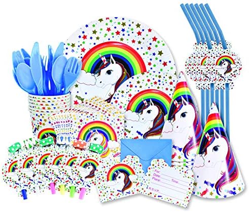 Unicorn Decorations for Birthday Party - Complete 96 Piece Set - Perfect for Unicorn Themed Birthday for Boys or Girls