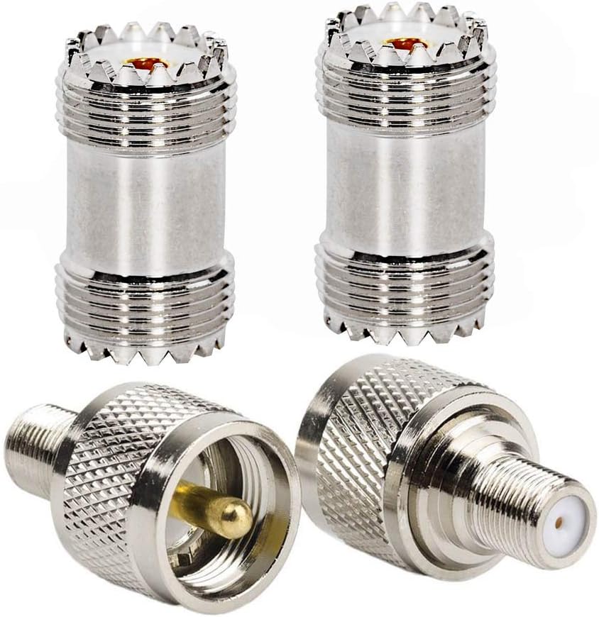 Eagles Tm 2pcs Pl 259 Uhfメスto Uhfメス同軸ケーブルアダプタ 2個uhfオスto Fメス Uhf Pl 259ジャックコネクタテレビアンテナ Rg 6ケーブル ワイヤレスlanデバイス Wi Fi無線機に外部アンテナ Shaynudel Com