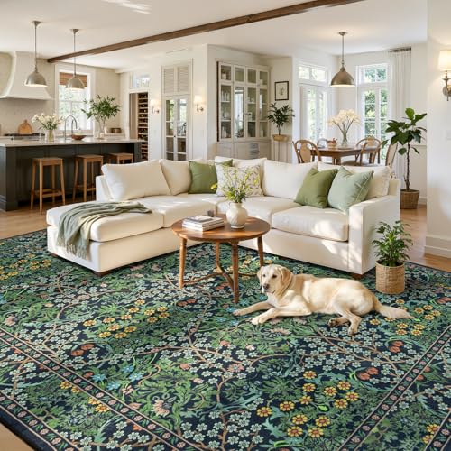 31% Off Lessymo Floral Vintage Washable Rug 8x10 - Code 4M624SN5