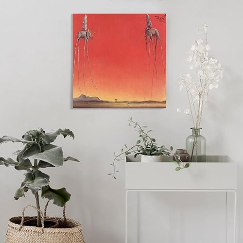 Vista 138 de 40 pinturas famosas de Dali - Salvador Dalí - El Ángelus arquitectónico del mijo - Póster artístico en lienzo y arte de pared, póster moderno