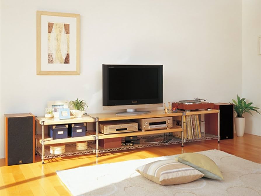 Amazon｜ホームエレクター ウッドシェルフW900D450mm オーク 45