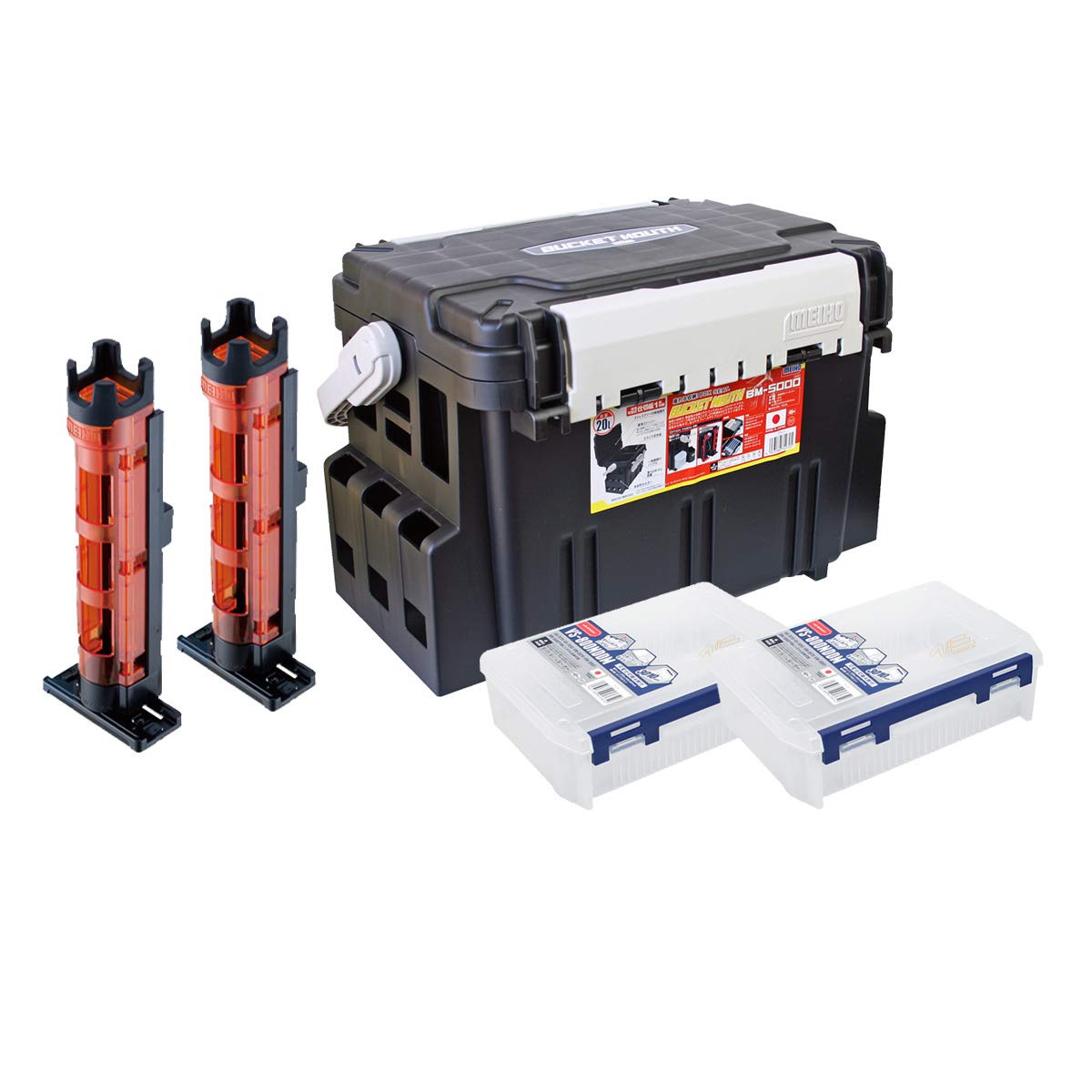 Amazon.co.jp: バケットマウスBM-5000 ブラック ケース×2・ロッド