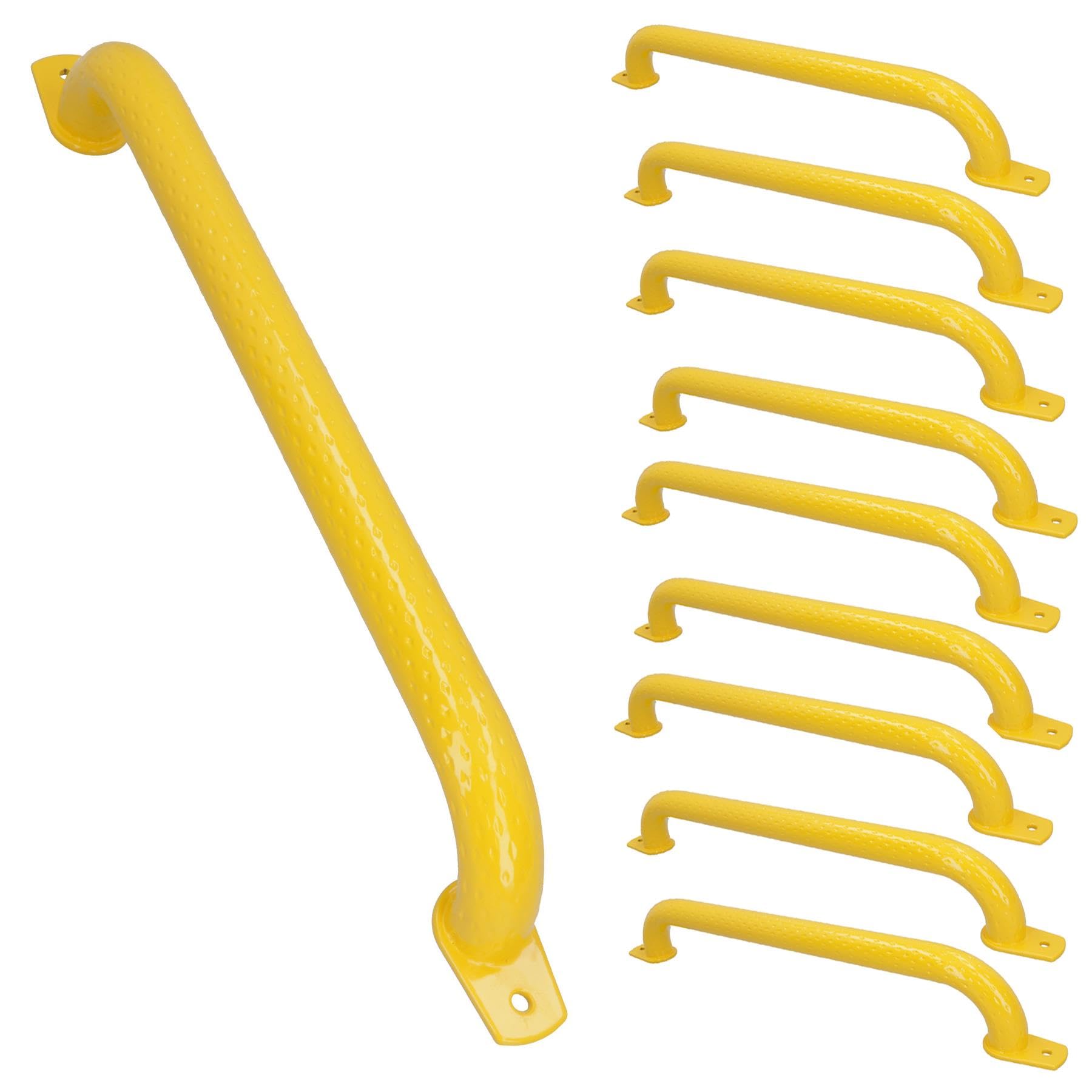 550mm Steel Safety Grab Pull Handle For Trailers Truck Yellow Coated Finish 10pc