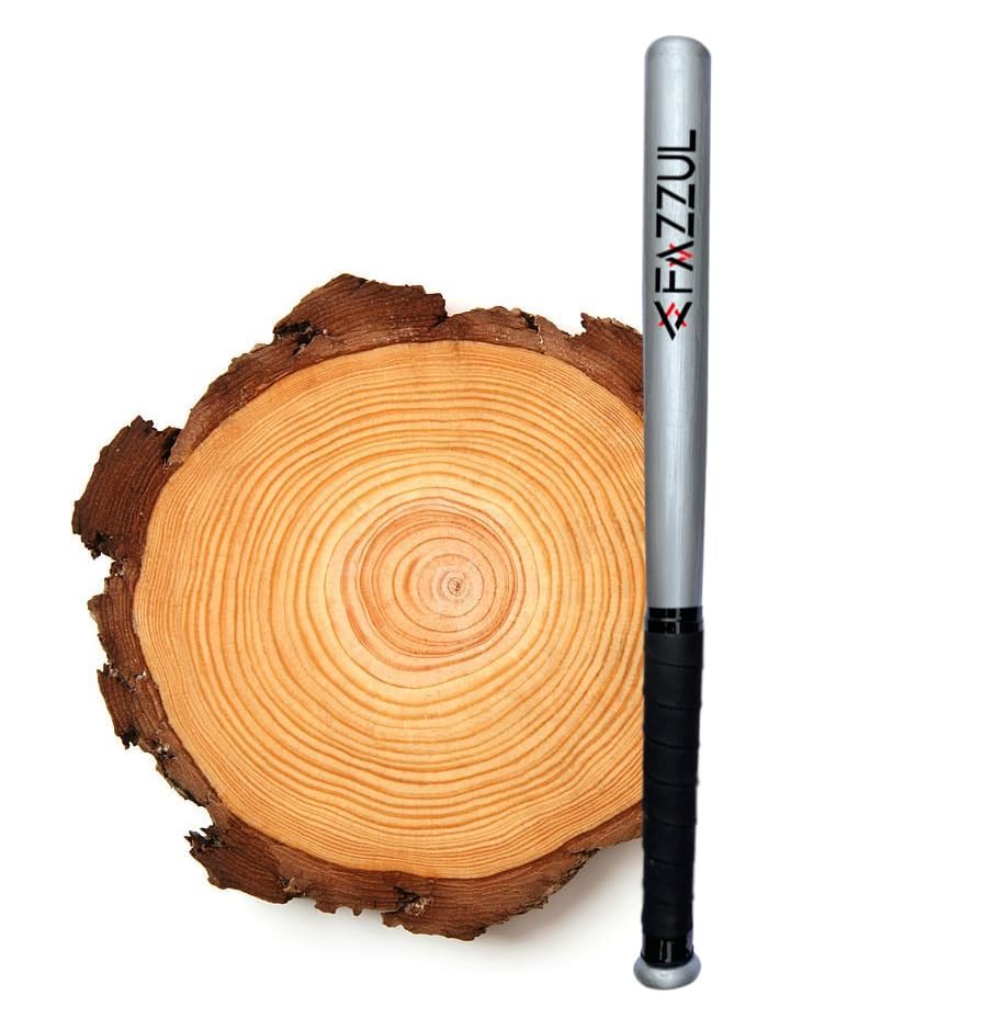 Image of Baseball Bat Natural Wood Baseball Bat with Strong Wood for Self-Defense (32 inch Long) (Silver1)