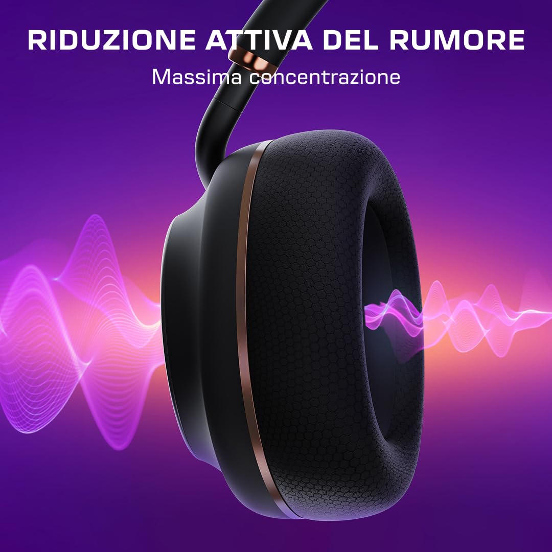 Turtle Beach Stealth Pro II Nero – Cuffie da gioco wireless premium per PC, Xbox Series X|S, PS5, PS4 con audio Hi Res wireless certificato, audio spaziale Dolby Atmos, riduzione attiva del rumore