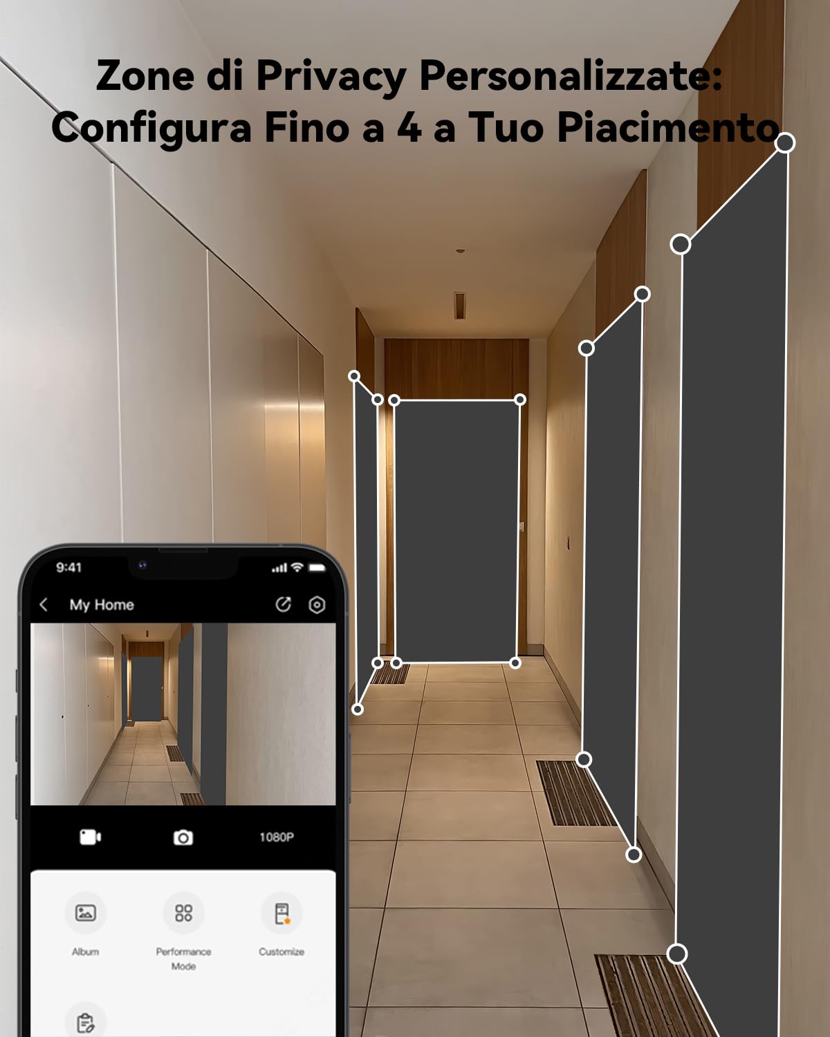 Imou VD1 5MP Spioncino Digitale WiFi con Schermo a Colori da 4,3", Videocitofono 3K, Campo Visivo 149°, Rilevamento Umano, 24/7 Registrazione, 4800 mAh Batteria, Protezione della Privacy, 2.4/5 GHz