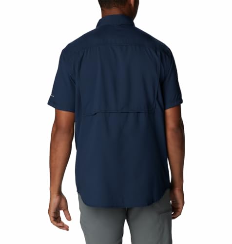 Image of Columbia Men Polyester Loose Omni-Shade Ridge Utility Lite Hiking and Trekking Short Sleeve Shirt