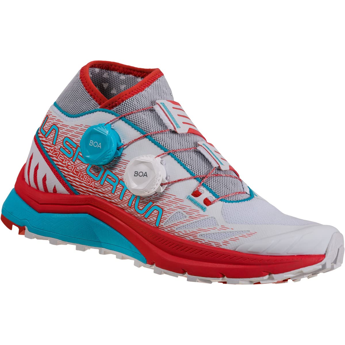 La Sportiva Jackal II Boa Woman White/Hibiscus, Zapatillas de Trail Running Mujer