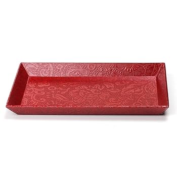 Amazon.co.jp: 谷口松雄堂 トレイ うるし紙 トレー 赤 URP-TR