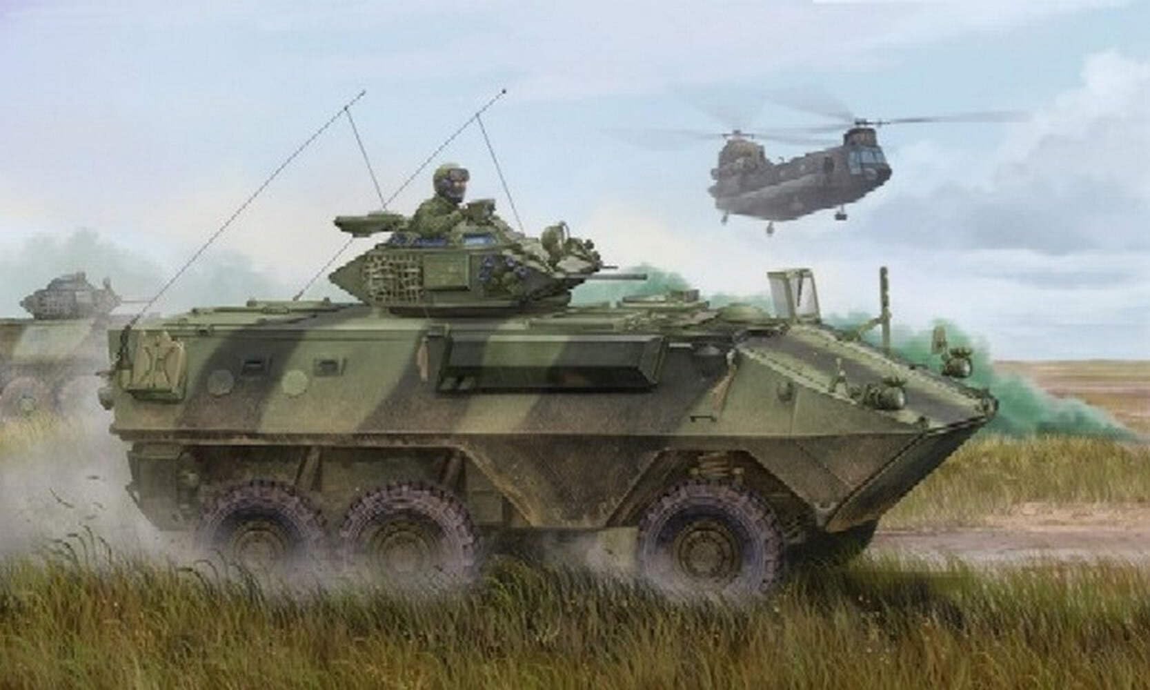 Trumpeter Kit da Montare in Scala Compatibile con Canadian Grizzly 6x6 APC Kit 1:35 TP1502