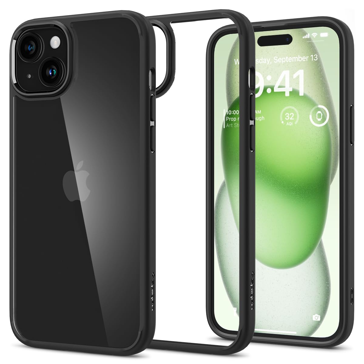SpigenUltra Hybrid Case Compatible with iPhone 15 Plus - Matte Black