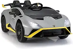 Carro Elétrico Infantil Lamborghini Huracán STO Cinza 12V - Shiny Toys