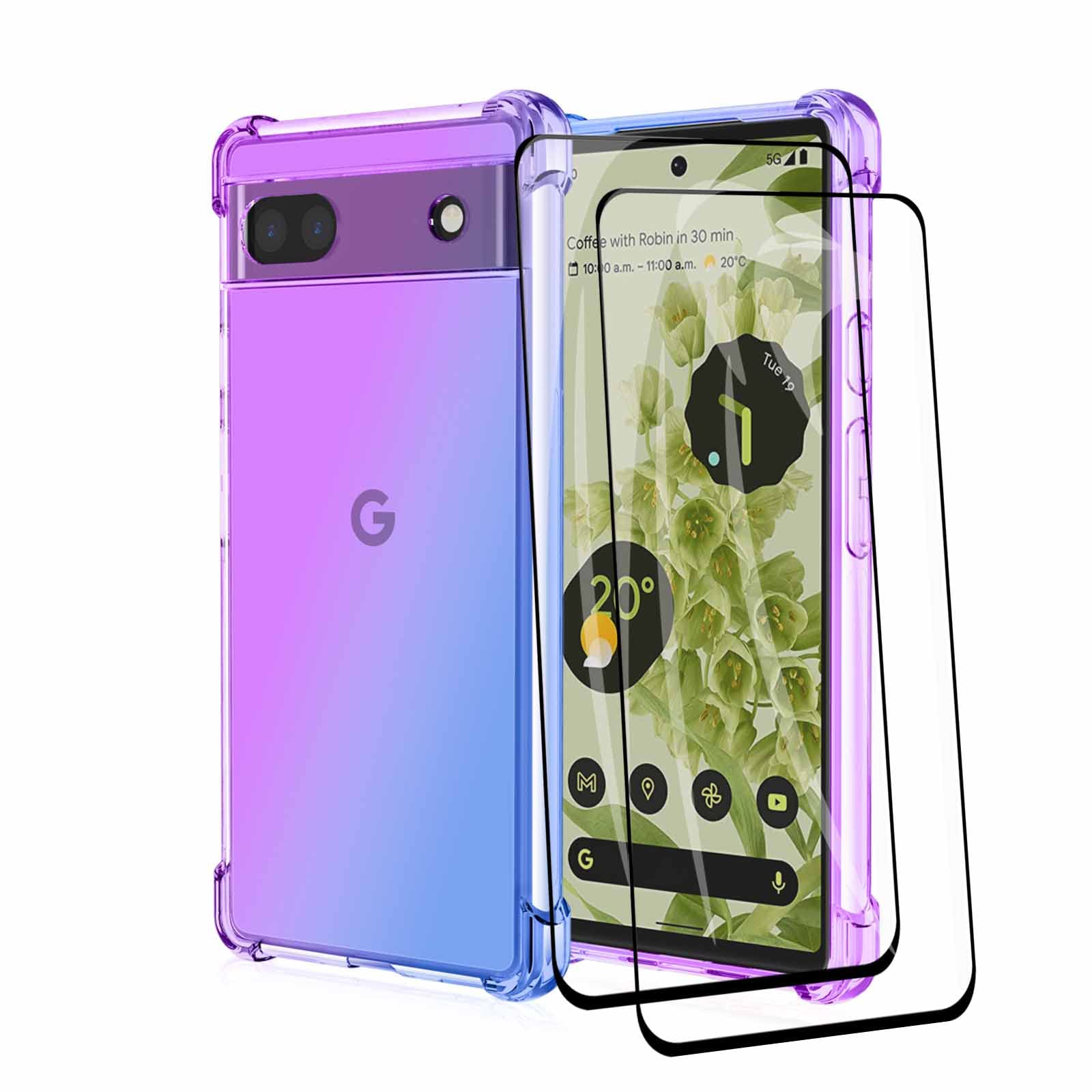 GOGME Cover per Google Pixel 6 + 2 Vetro Temperato, Custodia in