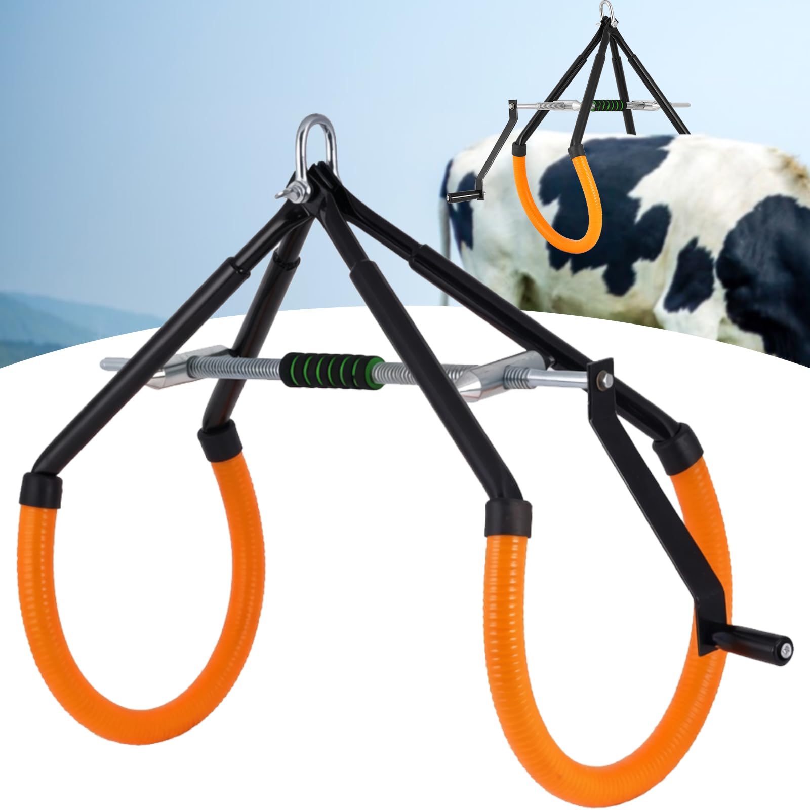 Photo 1 of ?Upgrade Heavy Duty? Cow Hip Lift, 2204LB Adjustable Cow Hip Clamp OB Milking Birthing Lame, Stainless Steel Stand Up Assist Device for Dairy Cattle Helper Dystocia